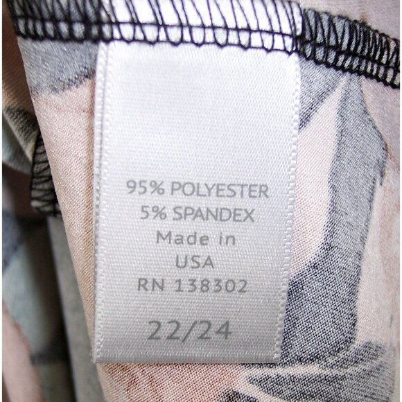 NEW Avenue 22/24 Floral Asymmetrical Short Flutter Sleeves Top - Picture 12 of 14